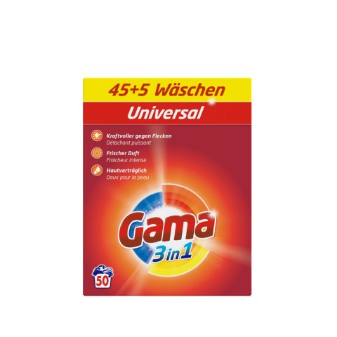 Gama proszek 3kg/50P Universal/4-8435495837701 Gama proszek 3kg/50P Universal/4-8435495837701