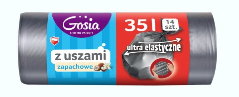 AGD GOSIA 1610 Worki na śm.35l.14szt.z uszmi srebrne elastycz./20 8661