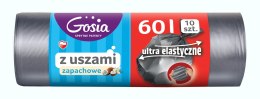 AGD GOSIA 1627 Worki na śm.60l.10szt.z uszami srebrne elastycz./20 8659