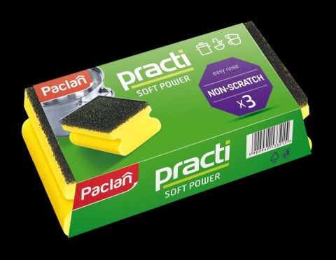 AGD Paclan 33215 Gąbki do naczyń 3szt. SOFT POWER/24 135524