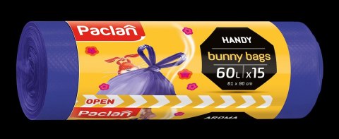 AGD Paclan 34502 Worki n/śm. BUNNY BAGS 60l.15 szt.AROMA/24 134506