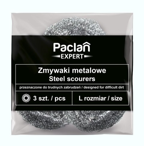 AGD Paclan 34601 Zmywak druciak metal.3szt. L Expert /16 134600
