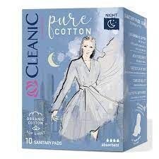AGD WYP.Podpaski CLEANIC PURE COTTON NIGHT sanitary pads 10szt/12 5534
