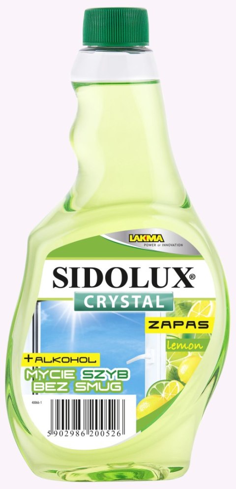 SIDOLUX CRYSTAL Do Mycia Szyb Lemon 500ml Zap/10. 526 SIDOLUX CRYSTAL Do Mycia Szyb Lemon 500ml Zap/10. 526