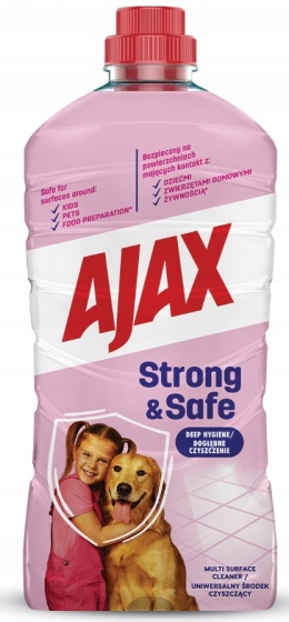 AJAX Płyn uniwersalny do czyszczenia wszystkich powierzchni STRONG & SAFE, 1 l