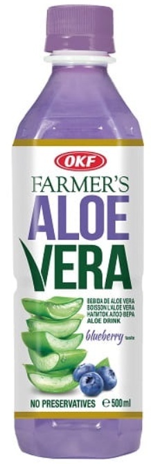 OKF Farmer's Aloe Vera z cząstkami aloesu Blueberry 500ml /20/8809713915401