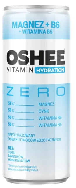 OSHEE ZERO Vitamin Hydration Magnez + B6 owoce egzotyczne 250 ml