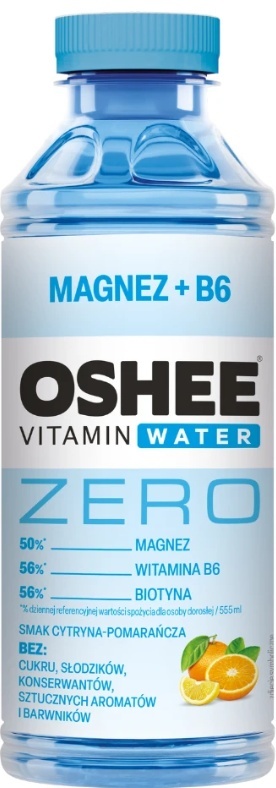 OSHEE ZERO Vitamin Water magnez + B6 555 ml